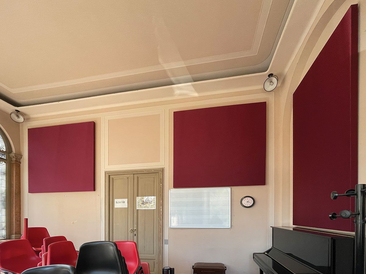 Conservatorio di Musica Giacomo Puccini Gallarate (VA) – Intervento acustico nelle aule musicali
