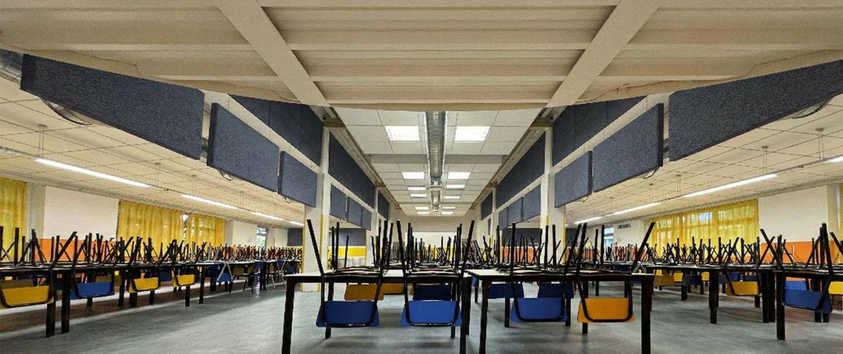 Scuola secondaria Pascoli di Curno (BG) – Isolamento acustico Mensa scolastica